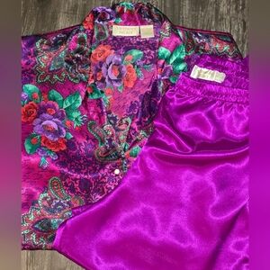 Victoria's Secret Vintage Floral Pajama Set M/L Oversized